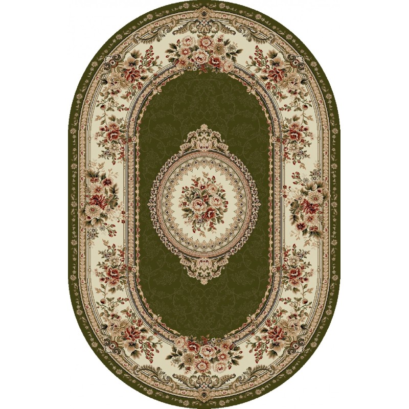 Covor Oval, 60 x 110 cm, Verde, Lotos 571