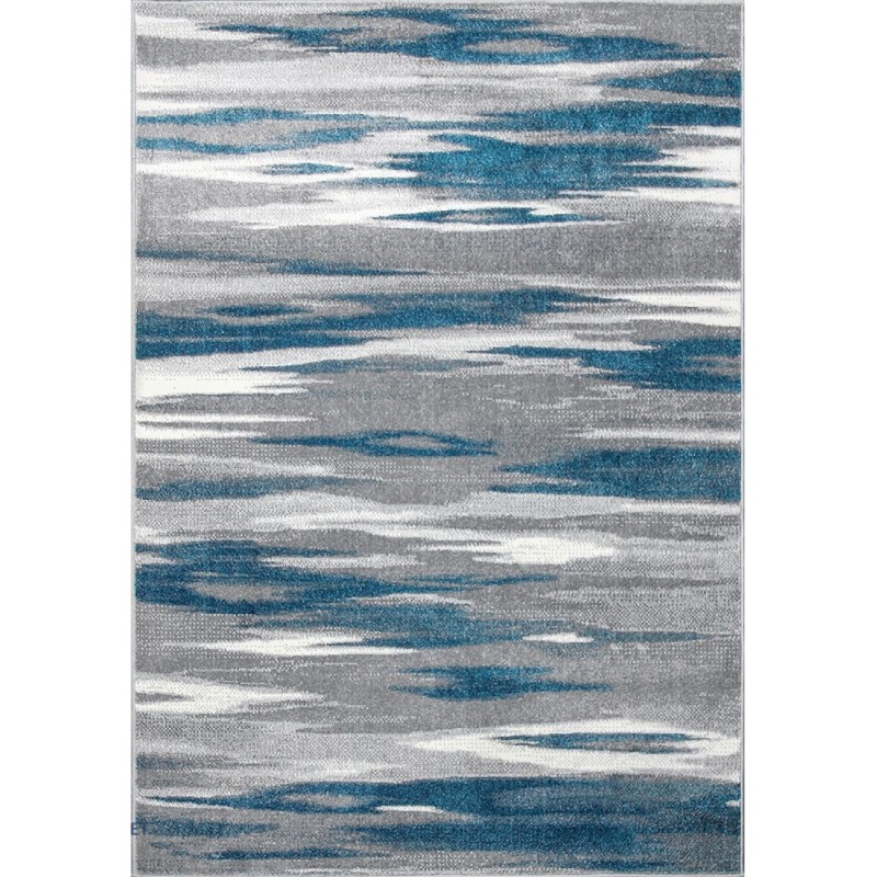 Covor Modern, 80 x 150 cm, Gri / Albastru, Kolibri 11010