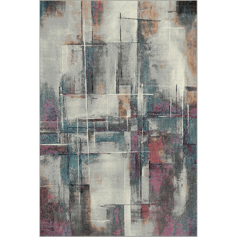 Covor Dreptunghiular, 200 x 300 cm, Gri, Abstract, Kolibri 11023