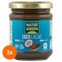 Set 2 x Pasta Bio de Cocos cu Cacao, 200 g Natur Green
