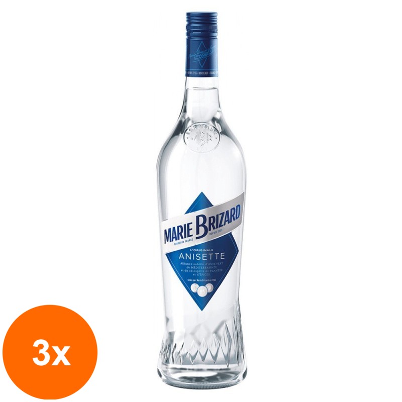 Set 3 x Lichior Anason Marie Brizard 23% Alcool, 0.7 l