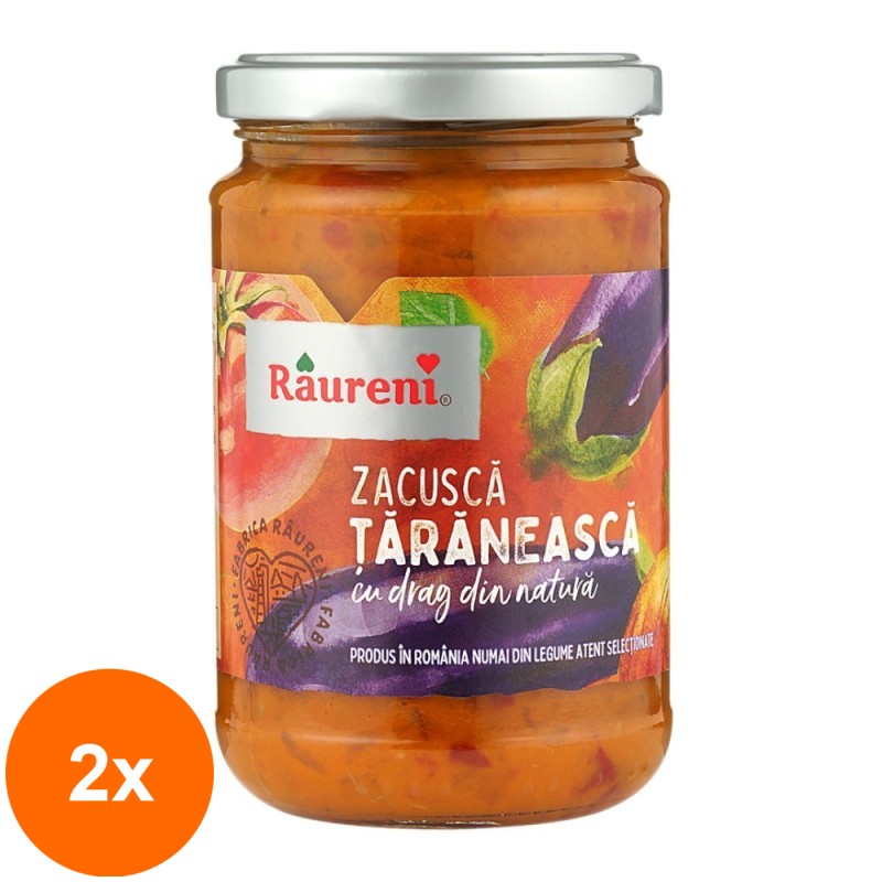 Set 2 x Zacusca Taraneasca, Raureni, 300 g