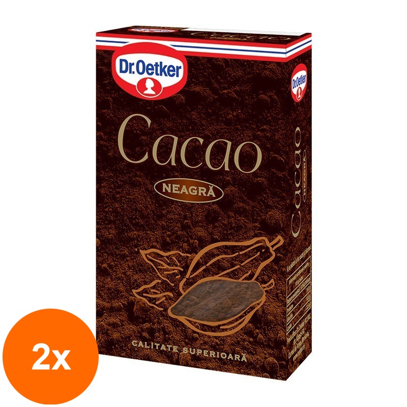 Set 2 x Cacao Neagra, Dr Oetker, 500 g