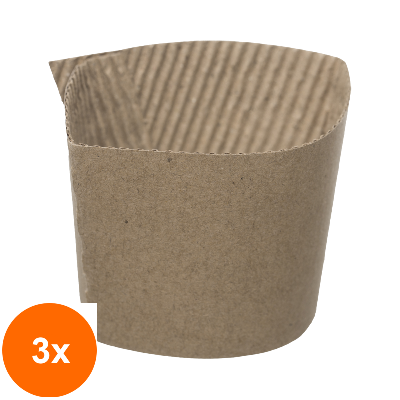 Set 3 x 100 Mansoane Pahare, Biodegradanile, Compostabile de Carton, 240/300 ml