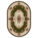 Covor Oval, 100 x 200 cm, Verde, Lotos 507