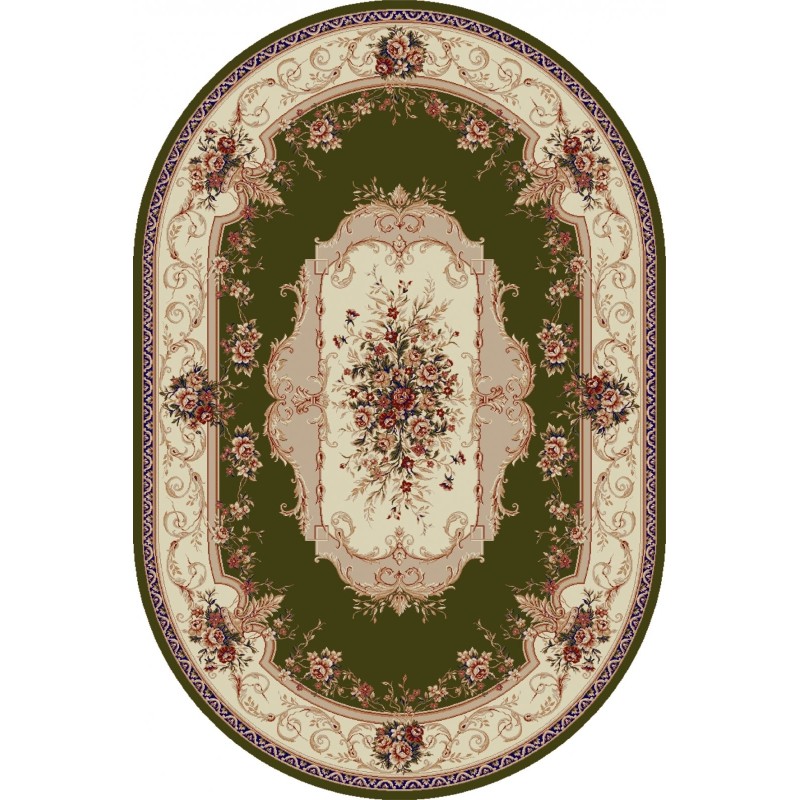 Covor Oval, 200 x 300 cm, Verde, Lotos 507