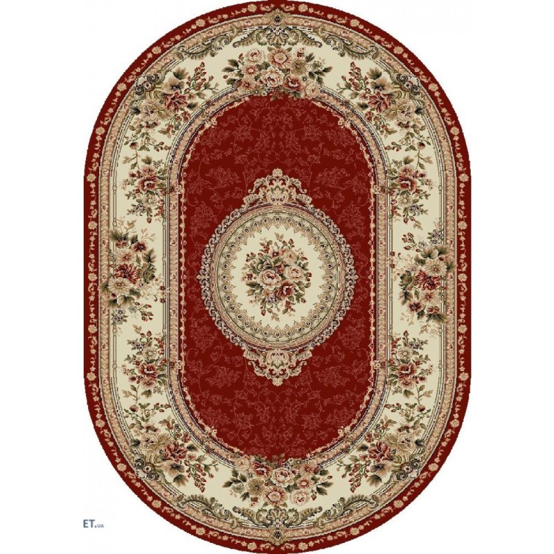 Covor Oval, 60 x 110 cm, Rosu, Lotos 571