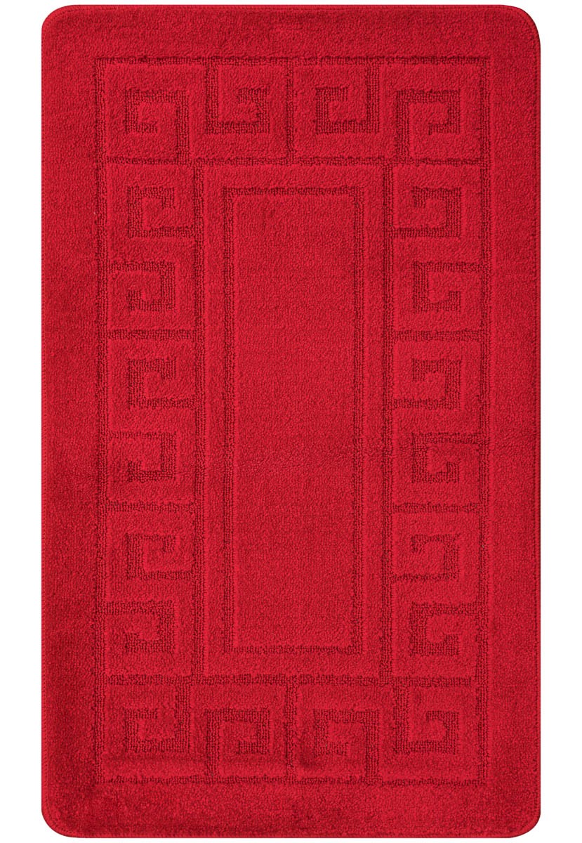 Set 2 Covorase pentru Baie, Red, 60 x 100 cm, Antiderapant, Ethnic 2586