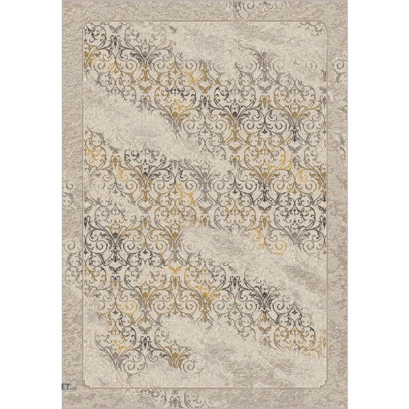 Covor Dreptunghiular, 80 x 150 cm, Crem / Auriu, Model Iris 28050
