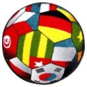 Covor Rotund Multicolor, 67 x 67 cm, Kolibri Model UEFA 11110-180