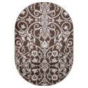 Covor Oval, 60 x 110 cm, Crem / Maro, Cappuccino Model Ramuri 16026