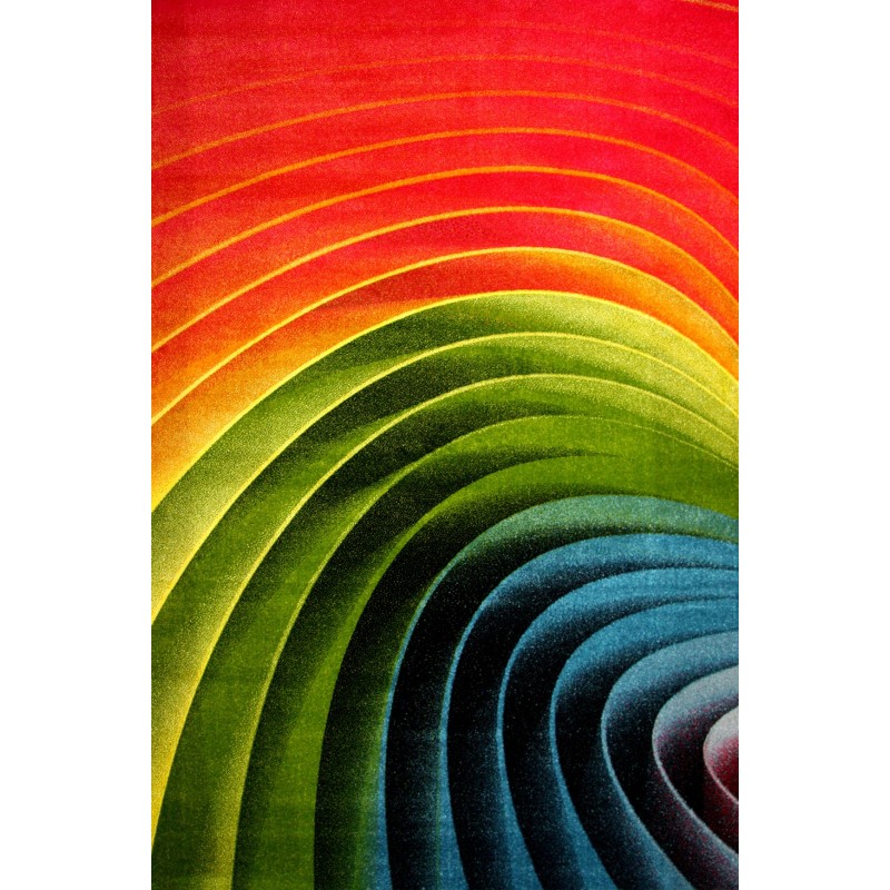 Covor Dreptunghiular, 80 x 150 cm, Multicolor, Kolibri Model Spiral 11006