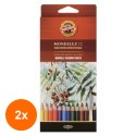 Set 2 x Creioane Colorate Aquarell, Colectie Fructe, 12 Culori