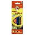 Creioane Colorate Triunghiulare Koh-I-Noor Triocolor, 18 Culori
