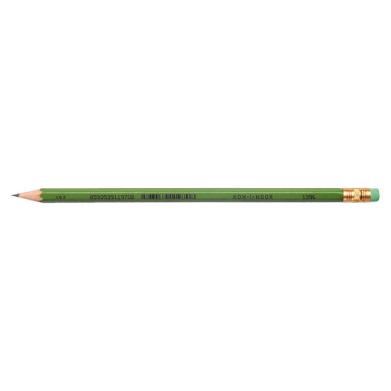 Creion Grafit HB cu Guma, Verde, Koh-I-Noor
