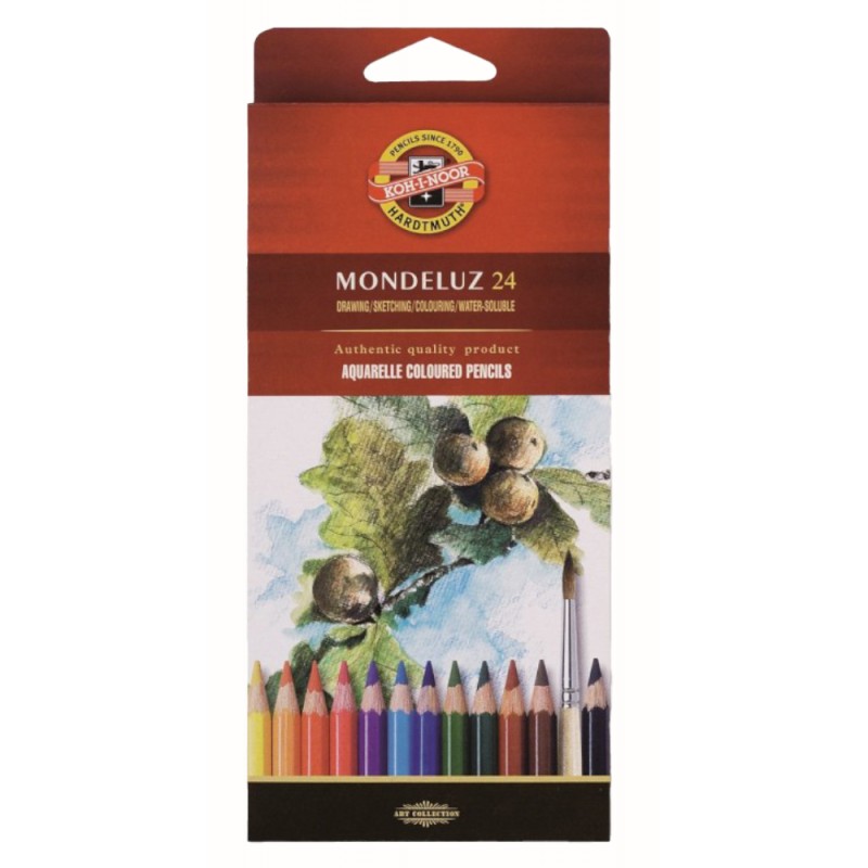 Creioane Colorate Aquarell, Colectie Fructe, 24 Culori
