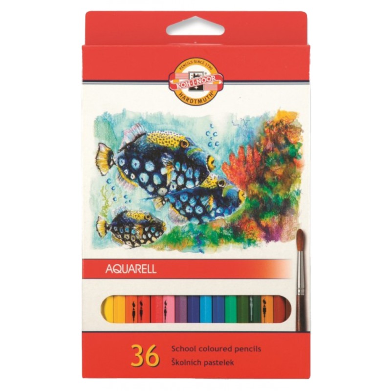 Creioane Colorate Aquarell, Colectie Pesti, 36 Culori