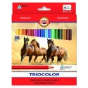 Creioane Colorate Triunghiulare Jumbo Koh-I-Noor Triocolor, 36 Culori