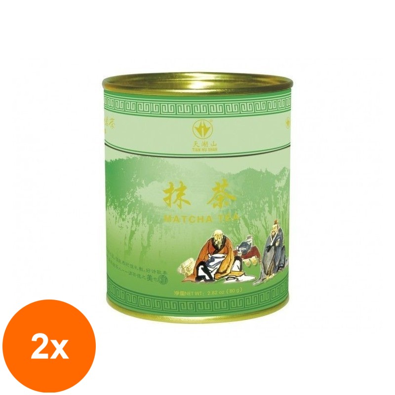 Set 2 x Ceai Matcha, 80 g, Tian Hu Shan