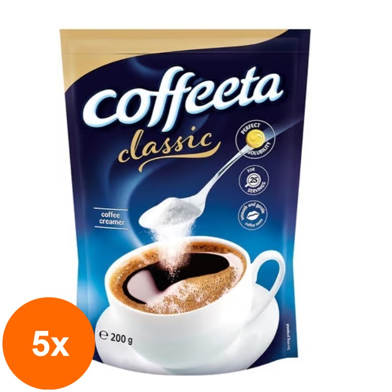 Set 5 x Pudra pentru Cafea Coffeeta Classic, 200 g