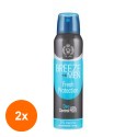 Set 2 x Deodorant Spray Fresh Protection pentru Barbati, Breeze, 150 ml