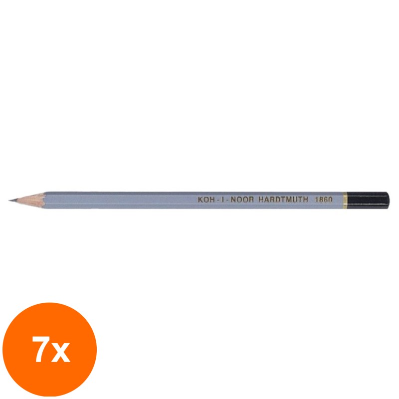 Set 7 x Creion Grafit Gri, Tarie 5B