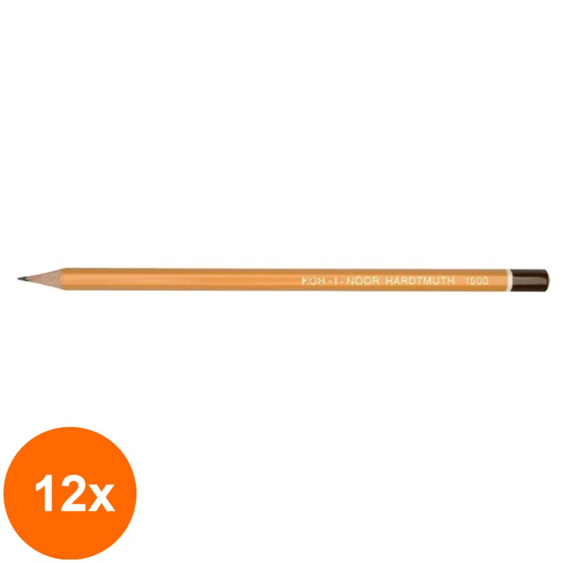 Set 12 x Creion Grafit, Tarie 8B, 2 x 7 x 175 mm, Koh-I-Noor
