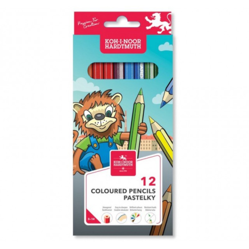 Creioane Colorate, Colectia Leu, 12 Culori