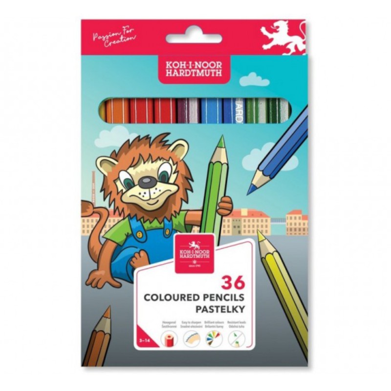 Creioane Colorate, Colectia Leu, 36 Culori