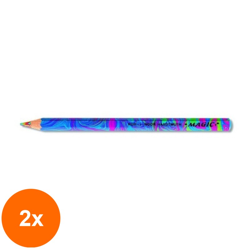 Set 2 x Creion Magic Mina Multicolora, Tropical, 5.6 x 10 x 175 mm, Koh-I-Noor