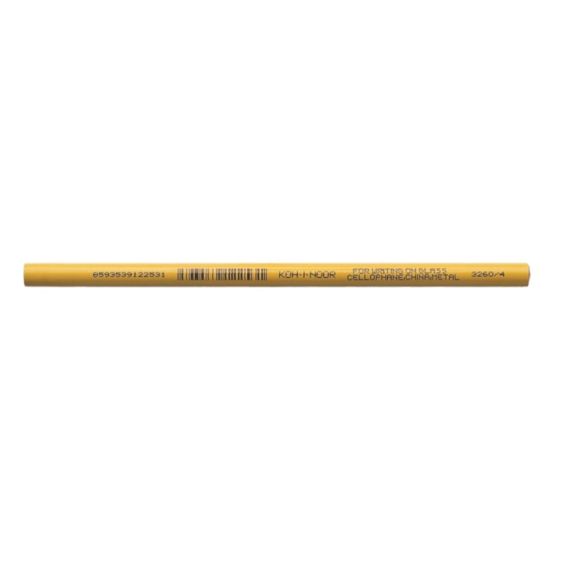 Creion Special Galben, pentru Scriere pe Sticla, Portelan, Plastic, Metal, 4.3 x 7.5 x 175 mm, Koh-I-Noor