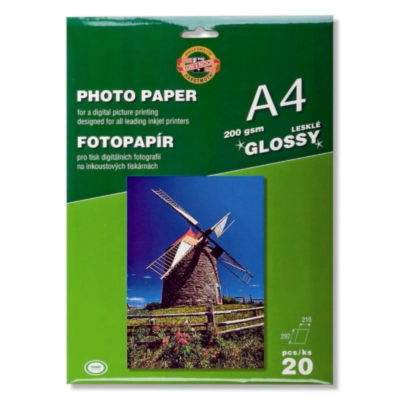 Hartie Lucioasa pentru Fotografii, Format A4, 200 g, 20 Bucati