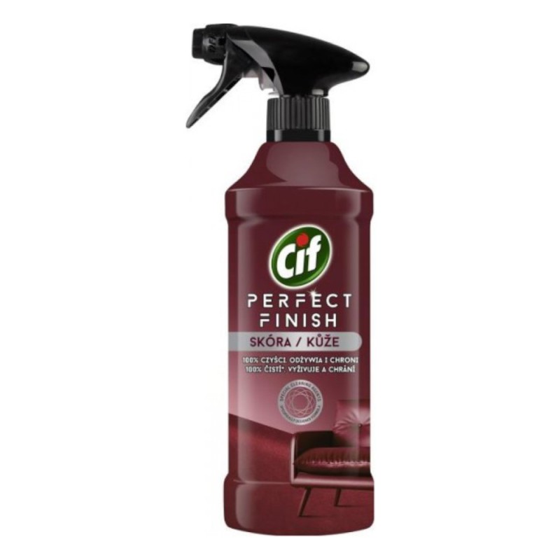 Spray pentru Curatarea Produselor din Piele Cif, Perfect Finish, cu Pompita, 435 ml