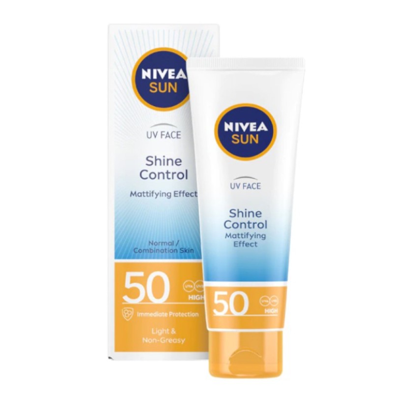 Crema de Fata Nivea Sun, Shine Control, Spf 50, 50 ml