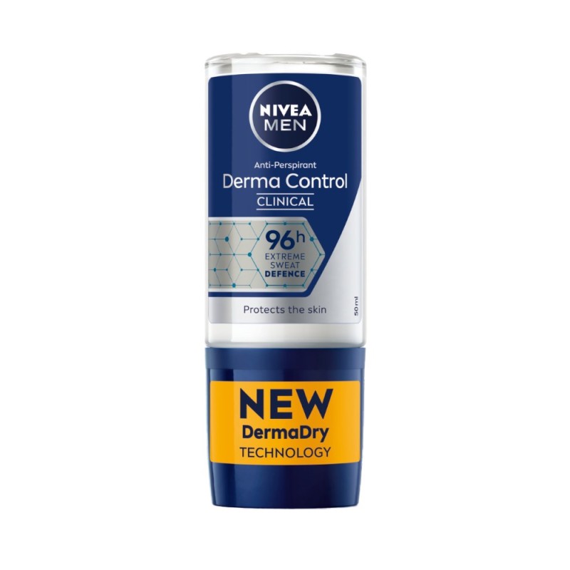 Deodorant Antiperspirant Roll-On Nivea Men, Derma Control, 50 ml