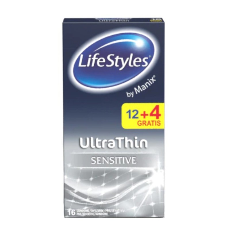 Prezervative LifeStyles Ultra Thin, 16 Bucati