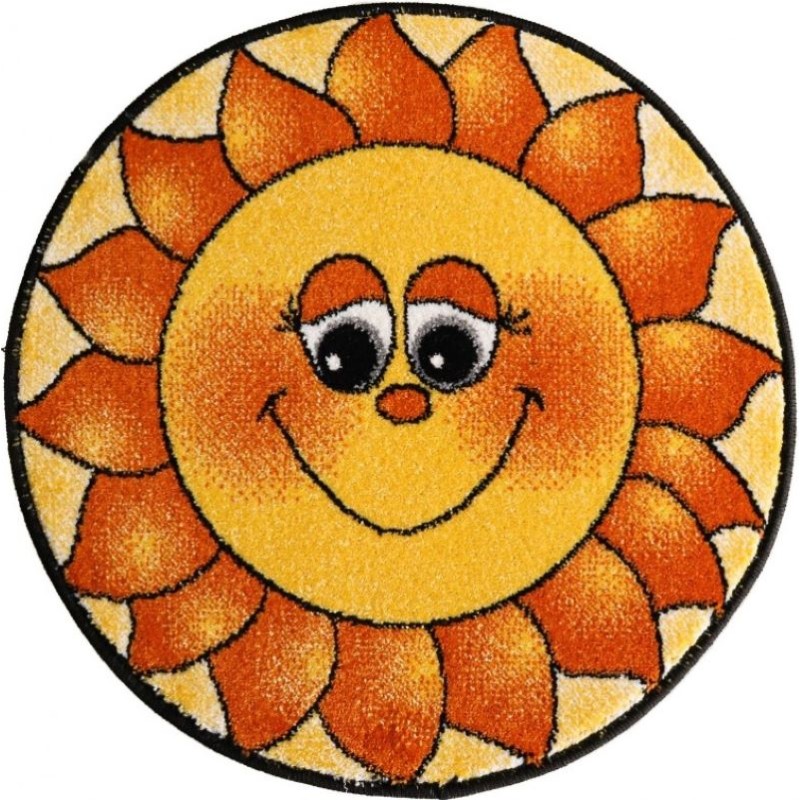 Covor Rotund, 67 x 67 cm, Multicolor, Kolibri Model Floarea Soarelui 11175