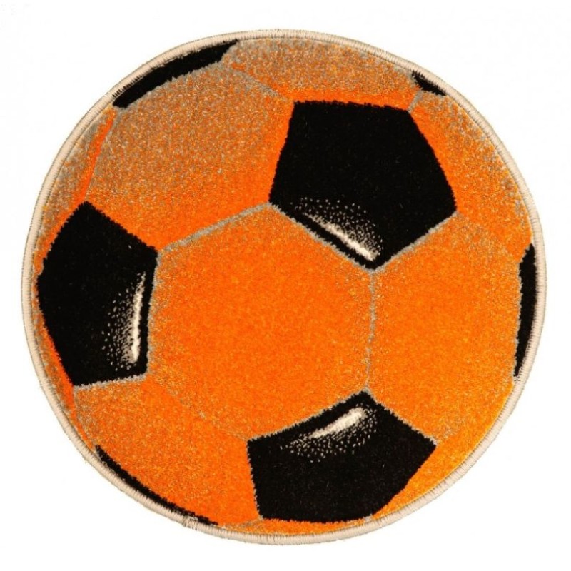 Covor Rotund, 67 x 67 cm, Portocaliu, Kolibri Minge Fotbal