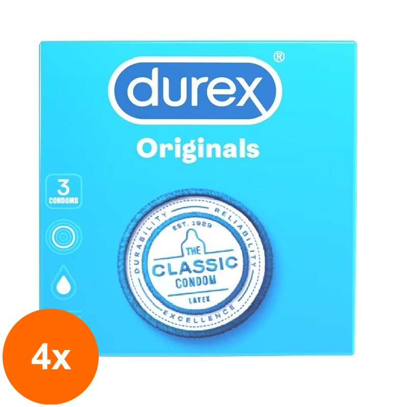 Set 4 x 3 Prezervative Durex Classic