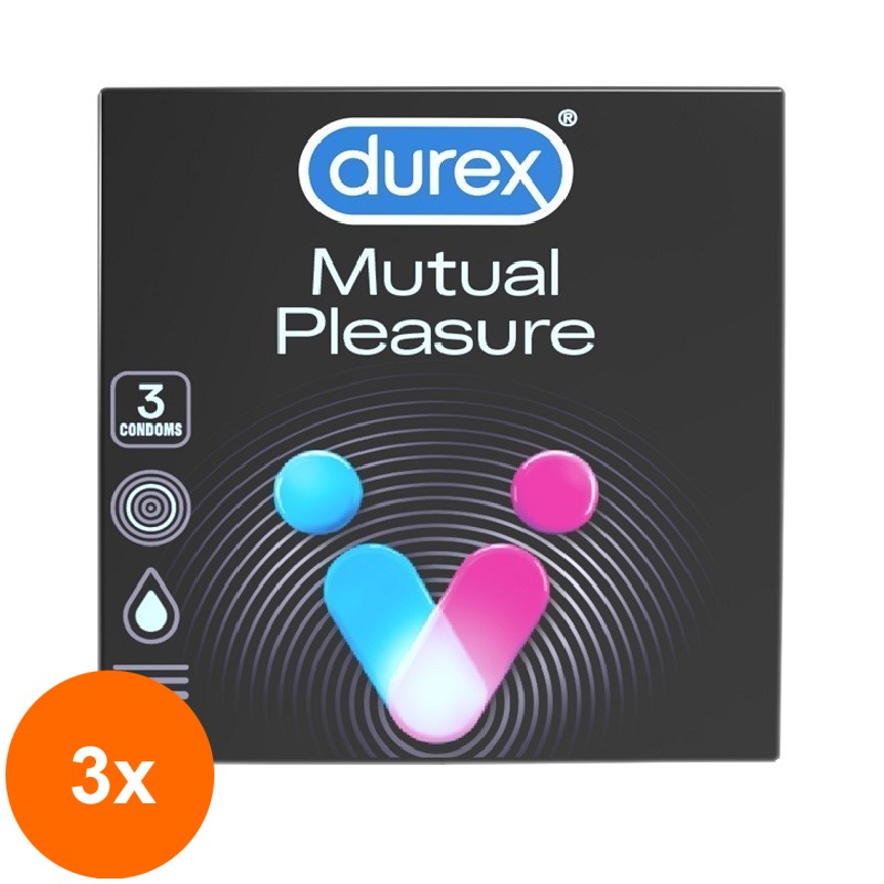 Set 3 x 3 Prezervative Durex Mutual Pleasure