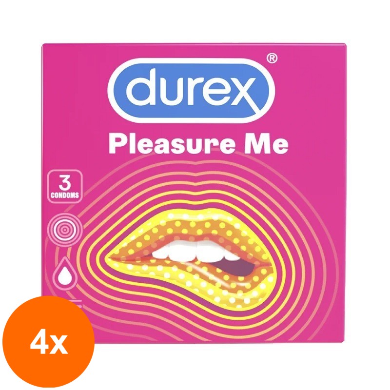 Set 4 x 3 Prezervative Durex Pleasure Me