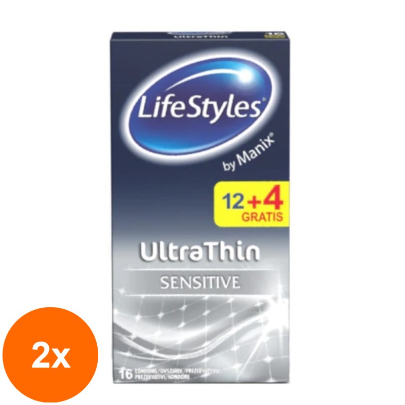 Set 2 x 16 Prezervative LifeStyles Ultra Thin
