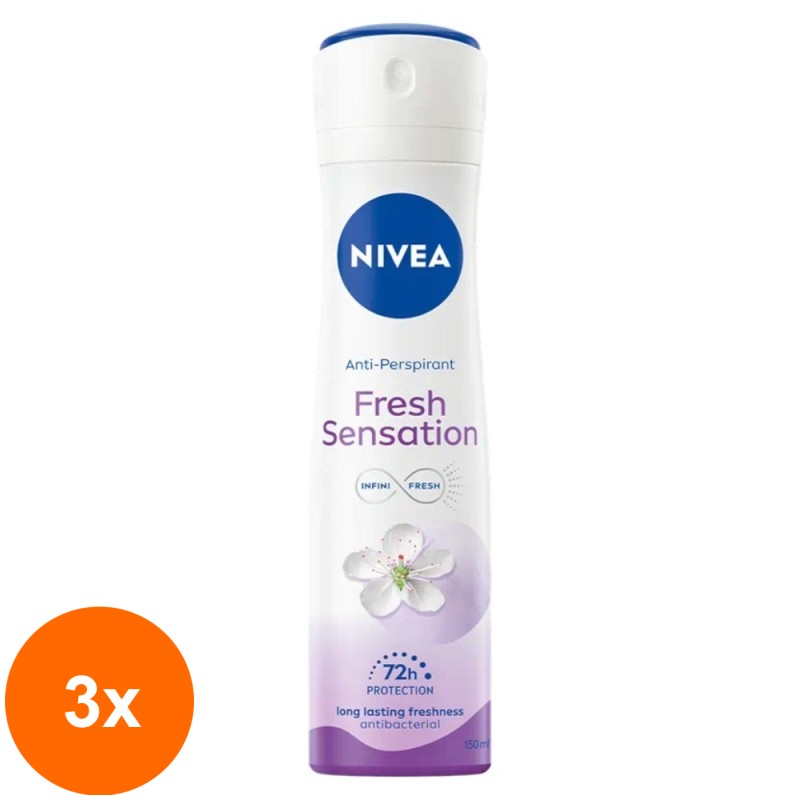 Set 3 x Spray Nivea Fresh Sensation, 150 ml