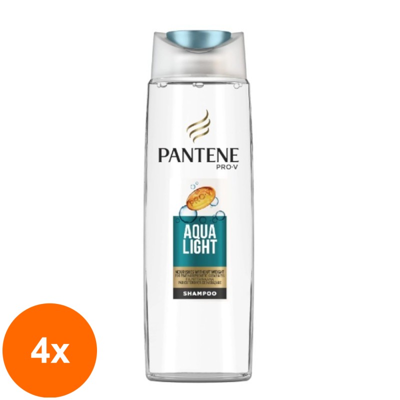 Set 4 x Sampon Pantene, Aqua Light, 200 ml