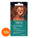 Set 12 x Masca de Fata Matifianta Tip Gel, Delia, 8 ml
