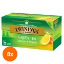 Set 8 X Ceai Verde cu Aroma de Lamaie si Miere Twinings 25 x 1.6 g