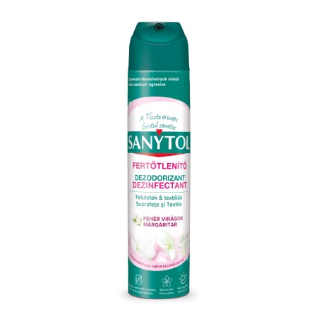 Spray Dezinfectant Multisuprafete & Textile Sanytol Flori Albe / Margaritar 300 ml...