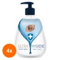 Set 4 x Sapun Lichid cu Pompita Teo Ultra Hygiene Fresh Clean, 400 ml