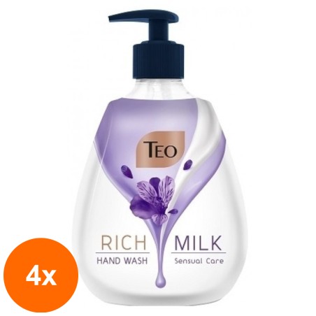 Set 4 x Sapun Lichid Teo Rich Milk Sensual Care, 400 ml...