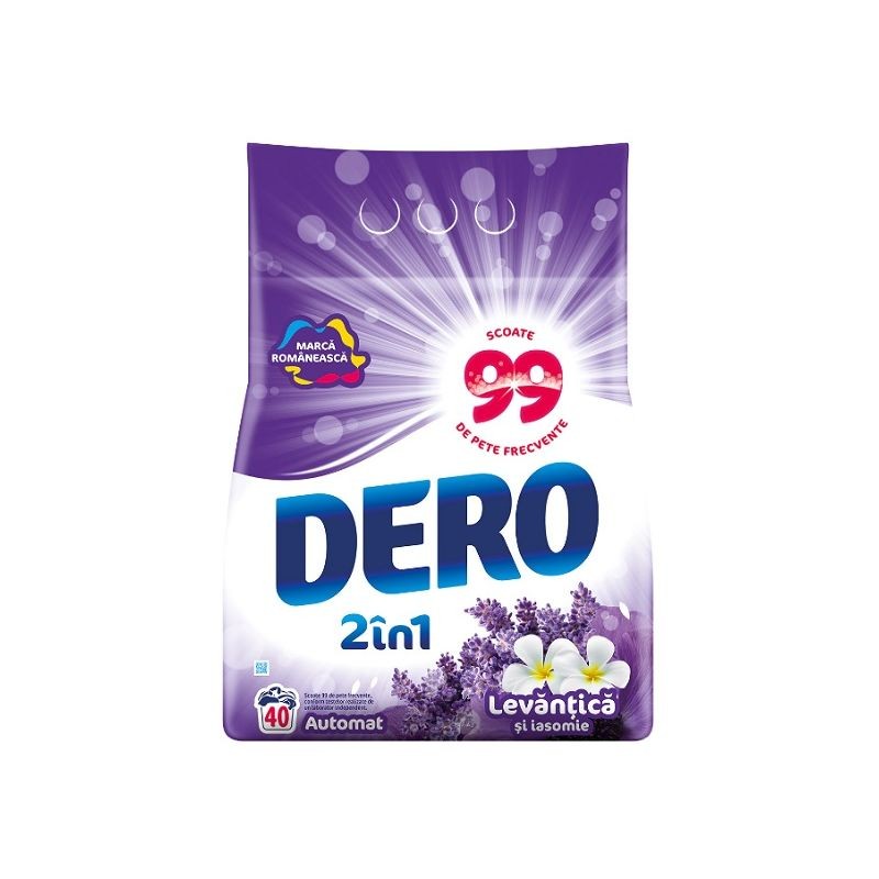 Detergent Automat Dero 2 in 1, Levantica si Iasomie, 4 kg